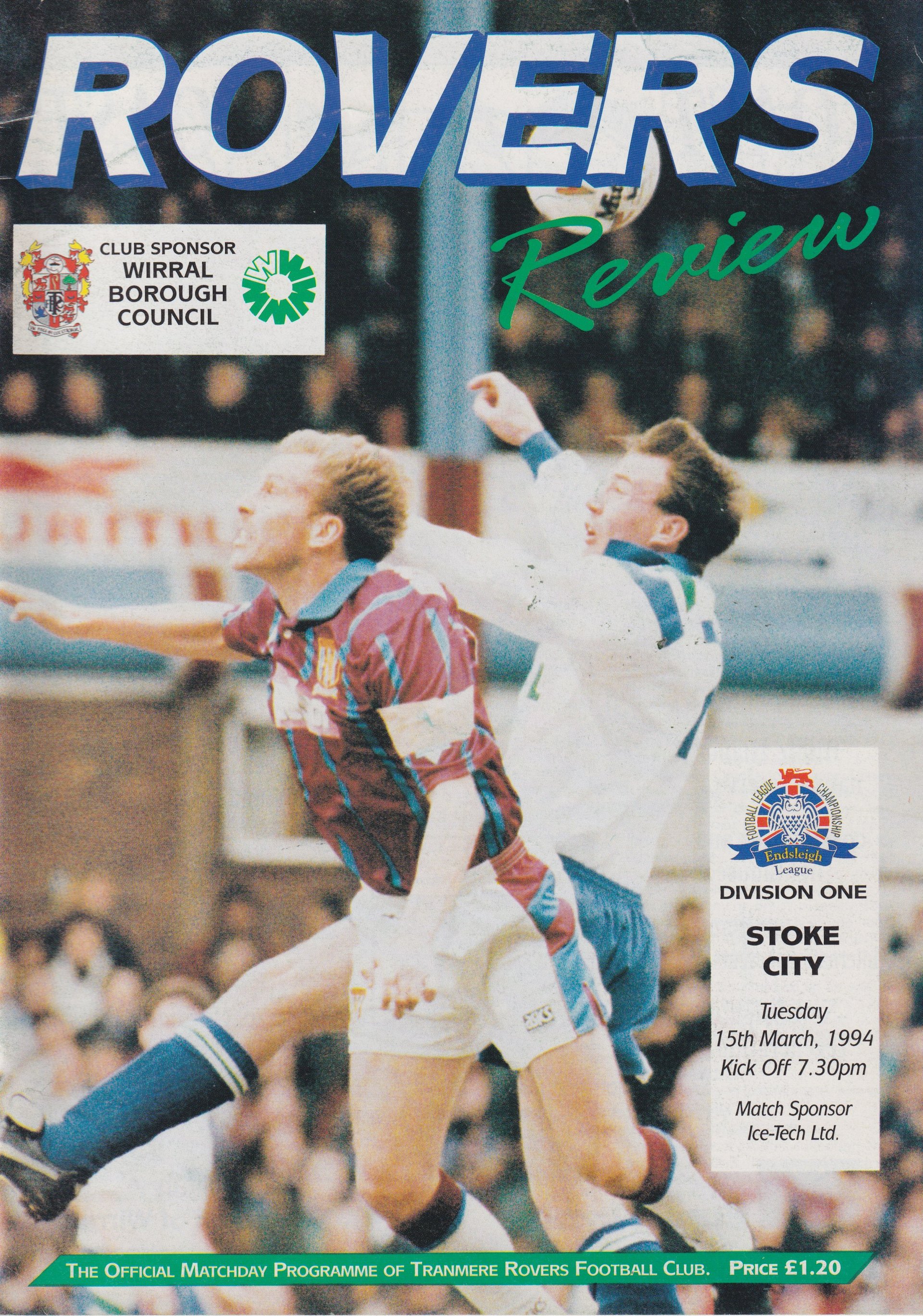 Tranmere Rovers v Stoke City match programme